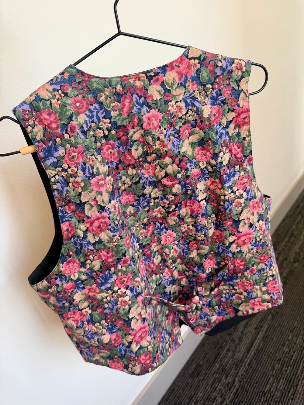 Vintage Absolutely At Last Floral Cotton Vest Size M - Picture 4 of 7